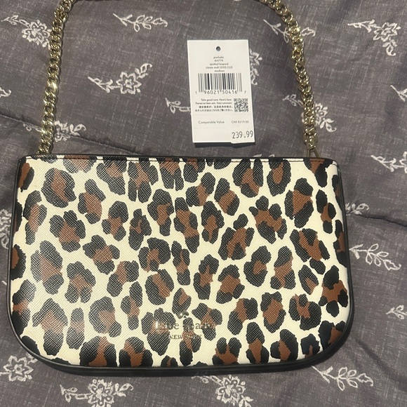 kate spade Handbags - Kate Spade Brown and Black/Brown Leopard Design Bag.